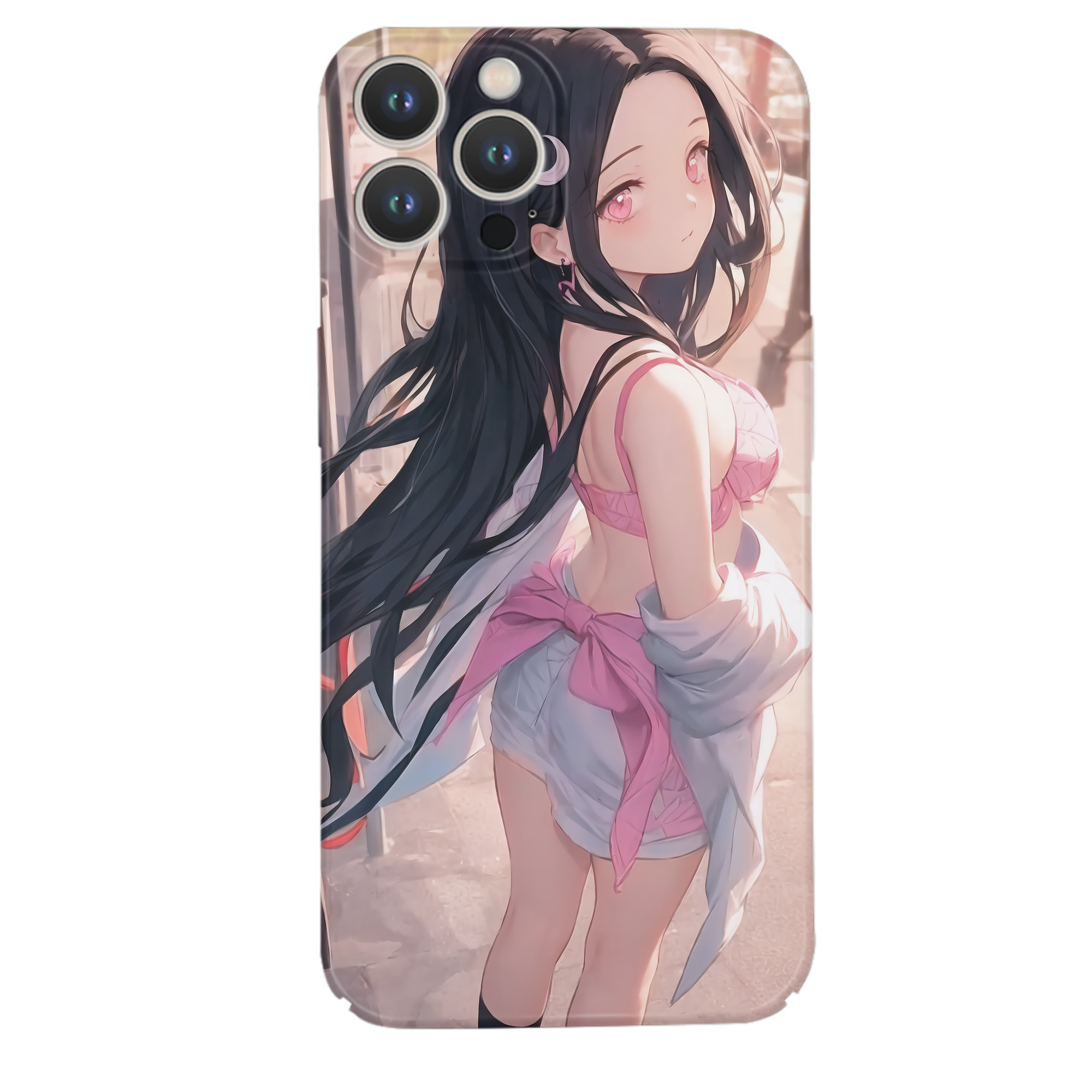 （画像用） 鬼滅の刃（きめつのやいば）竈門 禰󠄀豆子／かまど ねずこ Kamado Nezuko 【iPhone 14シリーズ対応】ハードケース